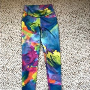 Watercolor yoga pants